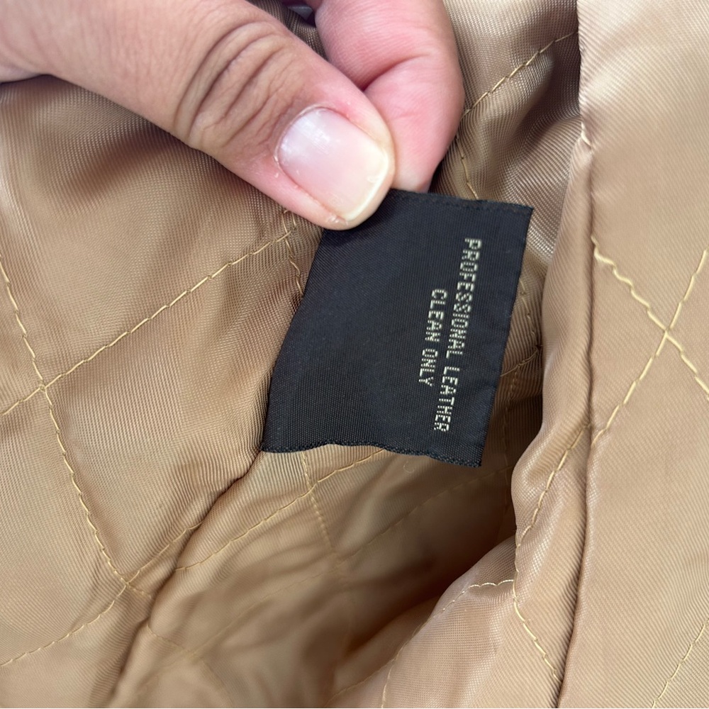 Penny Lane (Giacca) Vintage Leather Coat with Faux Fur Trim - Picture 4 of 10